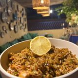 Fried rice chicken with vegetable