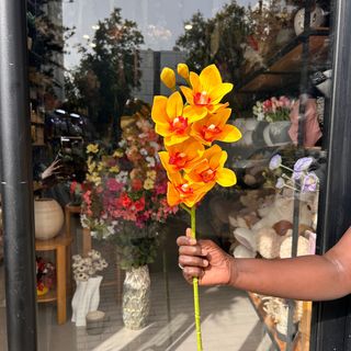 Cymbidium Soleil Doré Artificielle