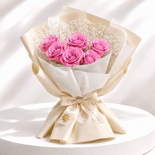 Bouquet Rose Rose Emballage Spé. 