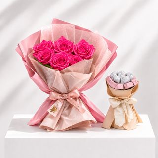 Duo Passion – Roses Fuchsia & Douceurs
