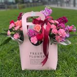 belle sac des fleurs roses f34