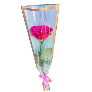 Une seule rose rose f46