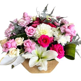 belle sac des fleurs roses f22