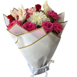 Bouquet de fleur rose et blanc f4