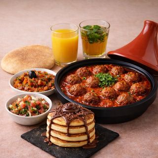 Brunch Marocain - Kefta assaisonné à l'huile d'olive
