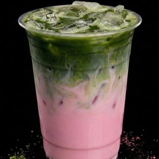 Iced Pink Matcha Latte