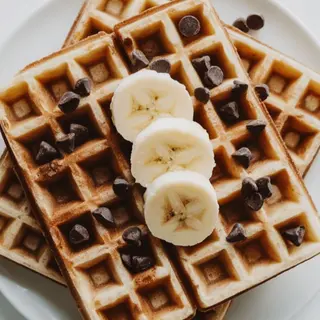 Waffle Peanut Butter & Banana & Chocolate chip