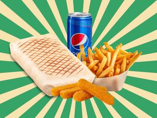 Tacos viande de poulet +frites+4pcs fingers+boisson