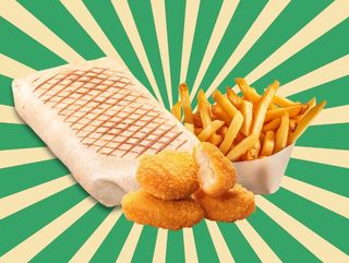 Tacos viande hachée +4pcs nuggets+frite