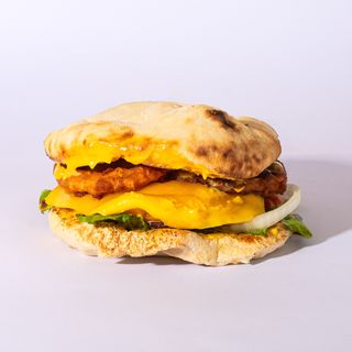Menu Cheese Naan Burger Poulet Crispy