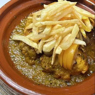 Tajine poulet aux citrcitron 