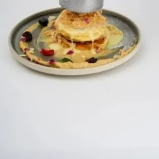Pancake au konafa chocolat blanc fondu