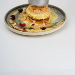 Pancake au konafa chocolat blanc fondu