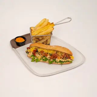 Sandwich emincer de poulet aux tomates séchées