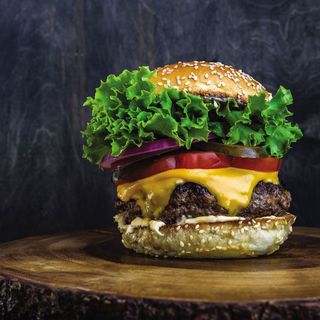 Cheese Burger Double Avec Frites