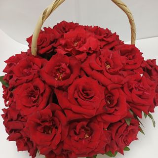Panier Roses Rouges