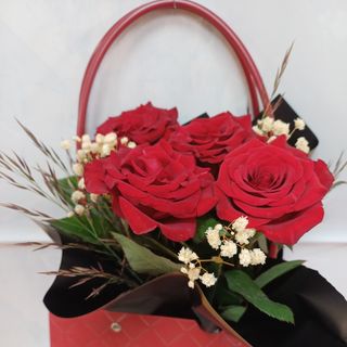 Panier bouquet amour