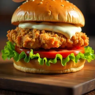 Burger Crispy + Frites + boisson gazeuse