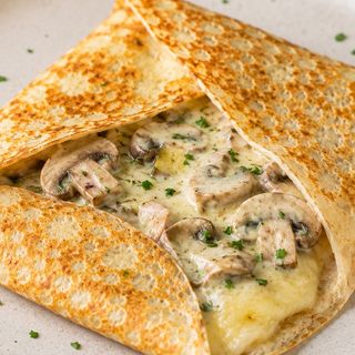 Crêpes fromage champignons