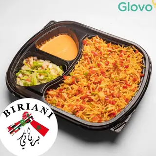 رز سبايسي حار. / Riz Spicy ) مع 2 پيلون دجاج )