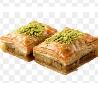2 قطع بقلاوة