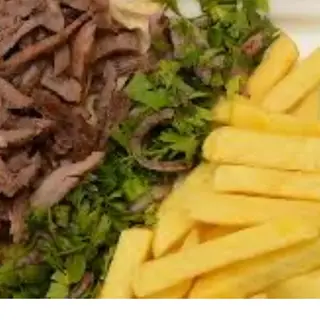 طبق شاورما لحم شرائح