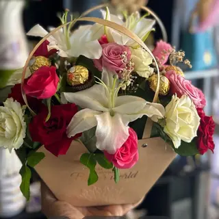 Panier flower chocolat 
