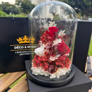 Cloche Rose Éternelle Rouge & Blanc