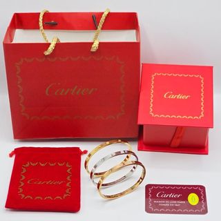 Trio De Bracelets Cartier Empilables - Édition Cadeau Rouge Luxe