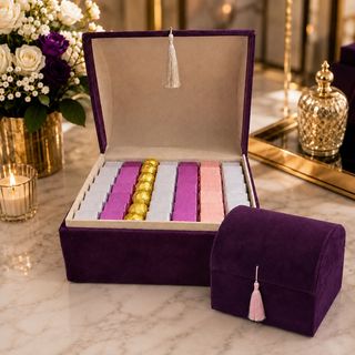 Coffret Prestige de Chocolat Belge – DÉCO & MARC (Violet)