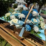 Panier des Fleurs – Bleu & Blanc