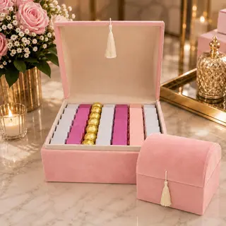 Coffret Prestige de Chocolat Belge – DÉCO & MARC (Rose)