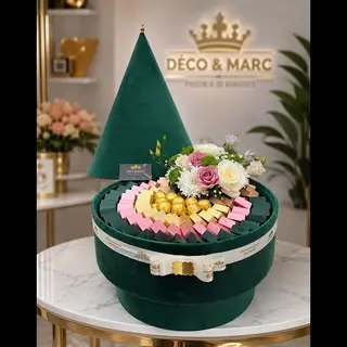 Tifour Chocolat Belge & Composition Florale – Vert
