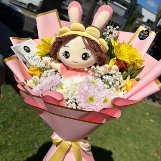 Luxury Flower Bouquet with Plush Doll
