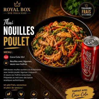 Thai Nouilles Poulet + Coca-Cola 33cl