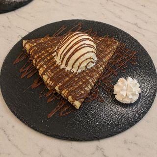 Crêpe chocolat et glace