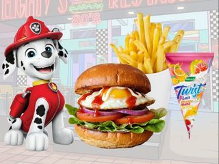 MENU Kids Egg Burger + Frite + Jus
