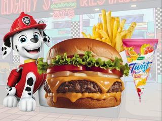 MENU Kids Cheese Burger + Frite + Jus
