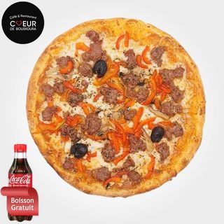 Pizza Viande Hachée boisson gratuit 