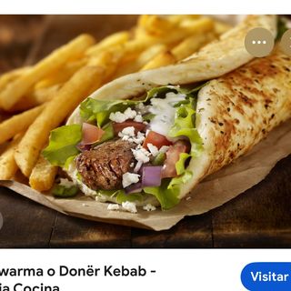 Shawarma meet with fries