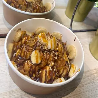 bubble waffle cups Nutella banane