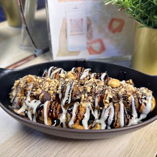 bubble waffle cups nutella  noisette