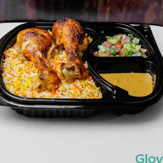 رز مندي مدخن+ 2 پيلون دجاج بالفرن  (2 pilon)