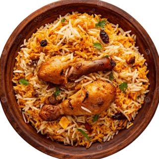 رز برياني مع قطعتين پيلون دجاج بالفرن  (2 pilon )