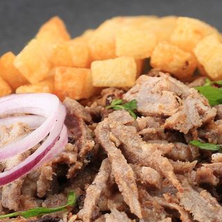 طبق شاورما لحم شرائح
