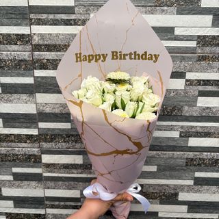 Bouquet 15 fleurs happy birthday