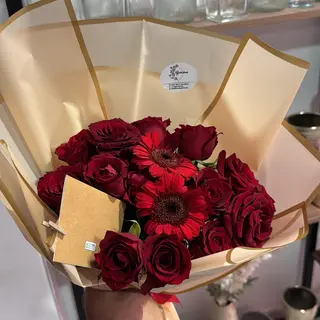 Bouquet de roses roges lux