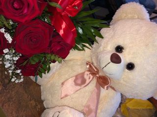 Nounours ferero chocolat bouquet 10 roses