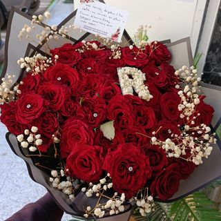 Bouquet avec lettre personnalisé 40x<>