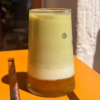 Iced mango matcha